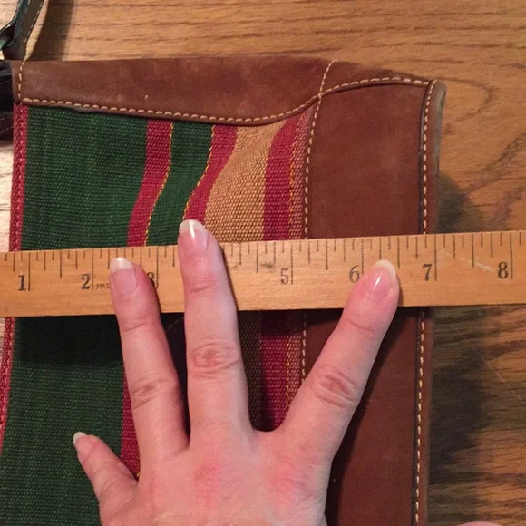 Cedeno Sturdy Leather and Tapestry Crossbody Bag - Picture 11 of 13